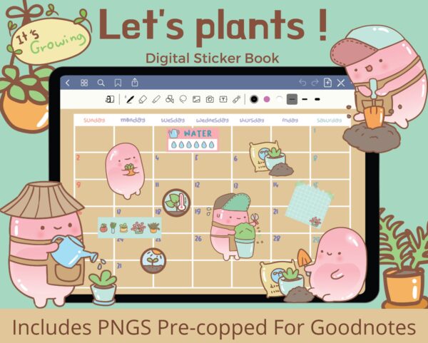 Lets Plant Trees Theme Digital Stickers