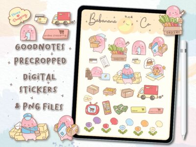 Cute Online Shopping digital stickers