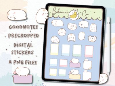 Cute Peek A Boo Digital Stickers