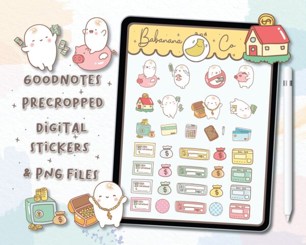 Cute Finance digital stickers