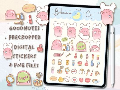 Cute Beauty Digital Stickers