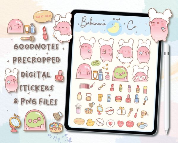 Cute Beauty Digital Stickers