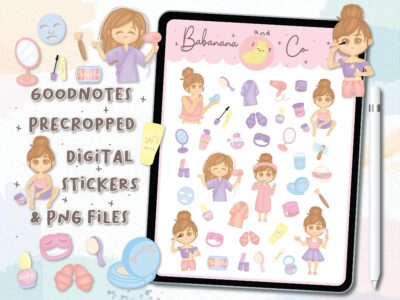 Cute My Beauty Day digital stickers