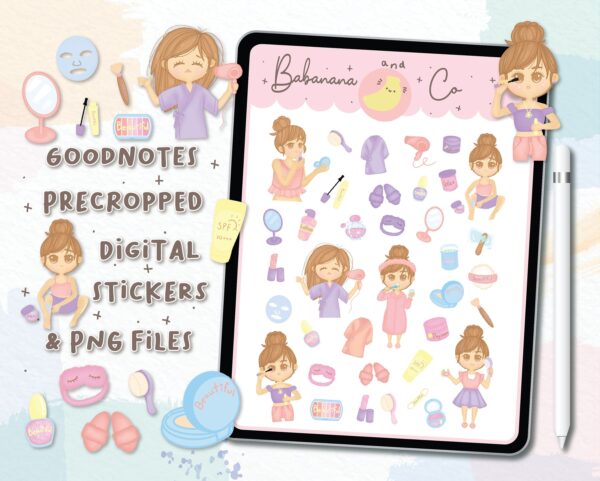 Cute My Beauty Day digital stickers