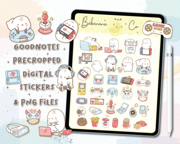 Cute Games Time Digital Stickers