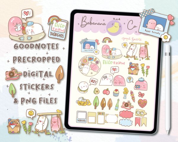 Cute Best Friends digital stickers