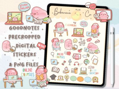 Cute Study Online digital stickers