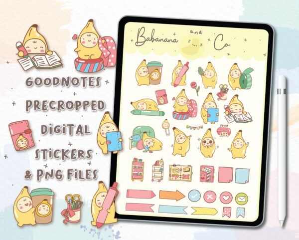 Cute Planning Time Digital Stickers