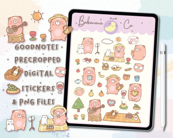 Picnic Digital Stickers