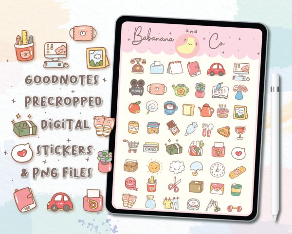 Planner Icons digital stickers