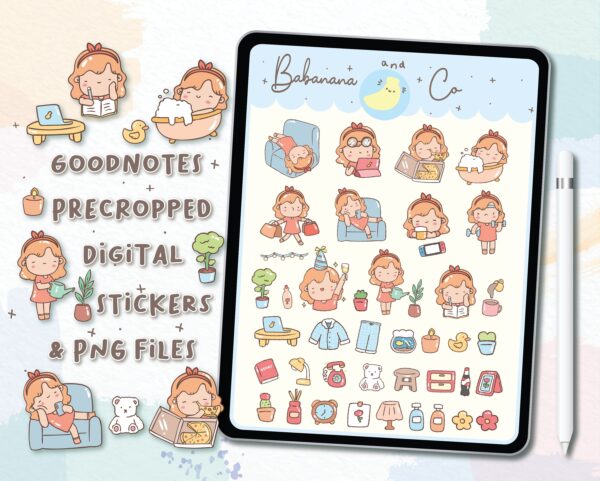 Cute Daily Life digital stickers