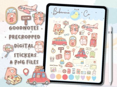 Lets Travel Digital Stickers