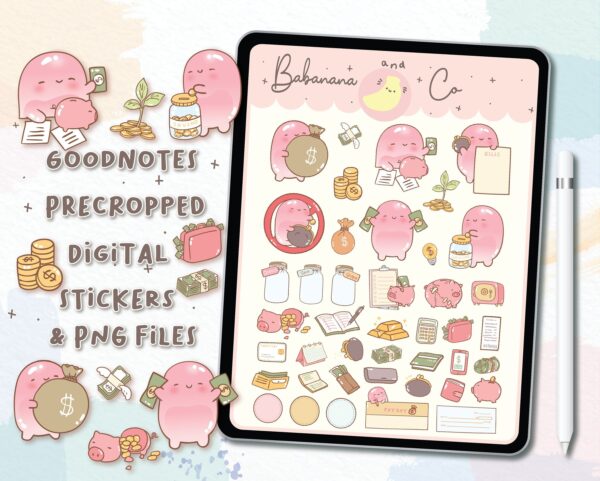 Cute Finance digital stickers