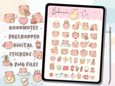 Cute Daily Life Icons digital stickers