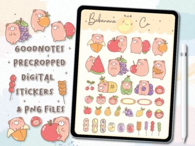 Cute Fruit Digital Stickers