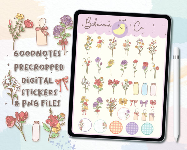 Flower Digital Stickers