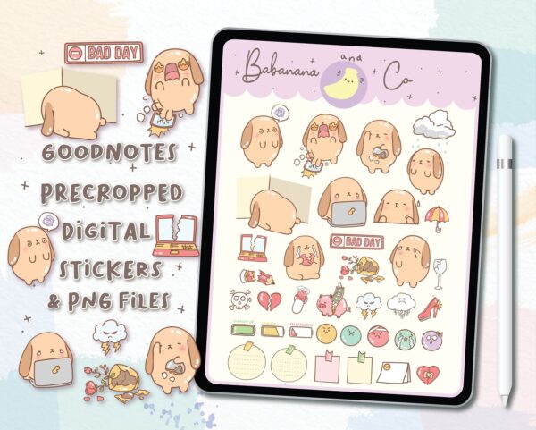 Bad Day digital stickers