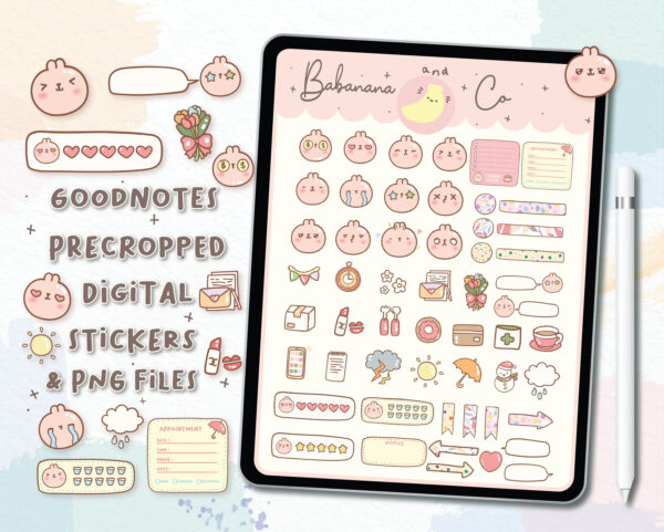 Cute Emoticon digital stickers