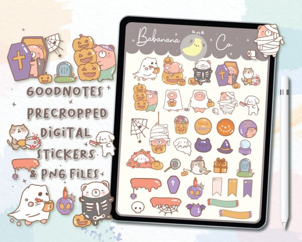 Cute Halloween Digital Stickers