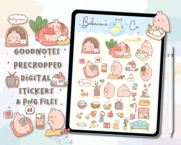 Stay Home digital stickers