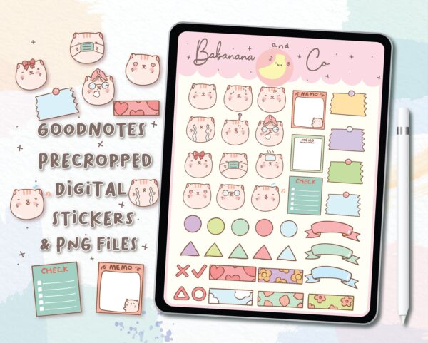 Cute Emoticon digital stickers