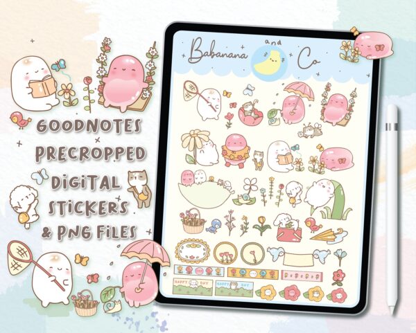 Cute Spring Digital Stickers