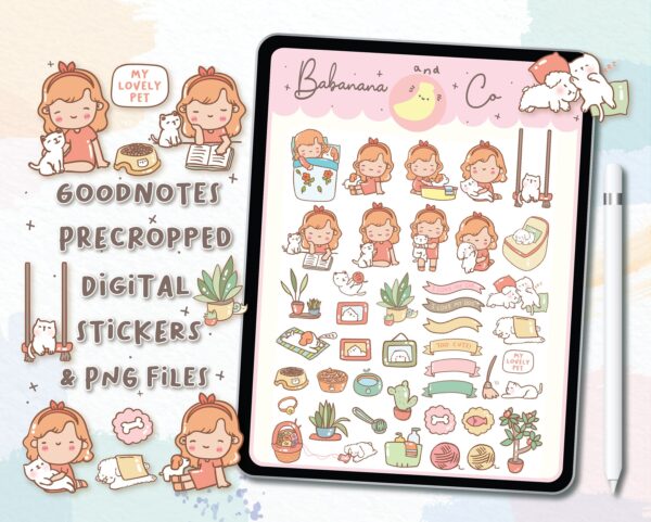 I Love My Pets digital stickers
