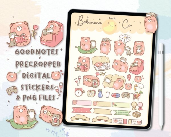 Cute My Buddy digital stickers