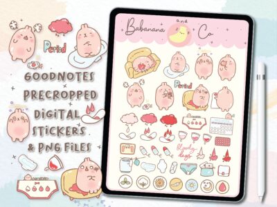 Period digital stickers