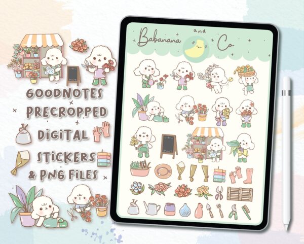 Flower Shop Digital Stickers