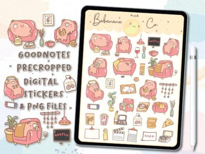 Couch Potato digital stickers