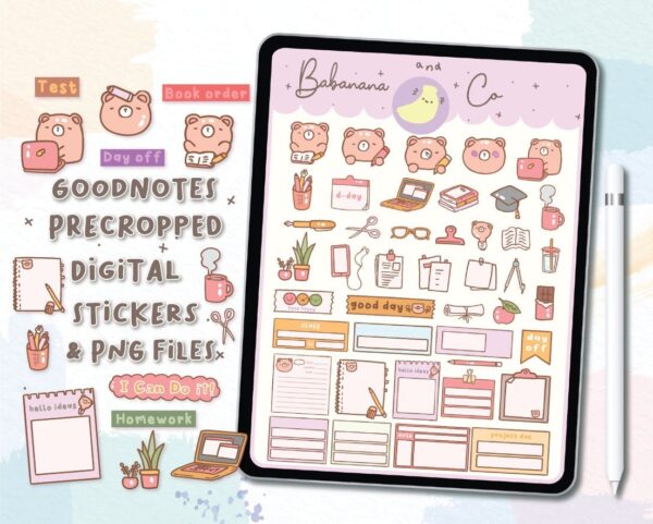 Study Icons digital stickers