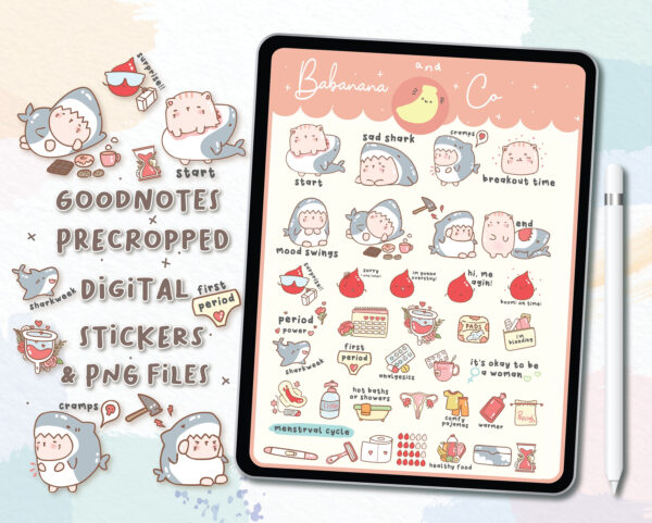 Period digital stickers