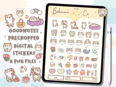 Lovely Kitty digital stickers