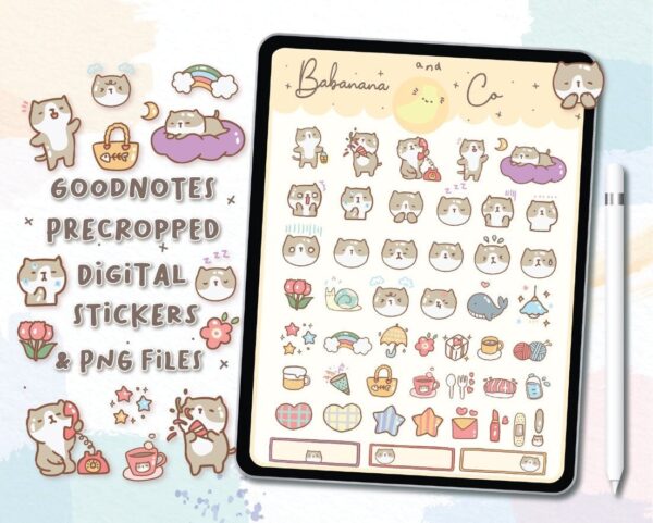 Lovely Kitty digital stickers