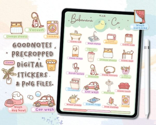 Clean Icons digital stickers