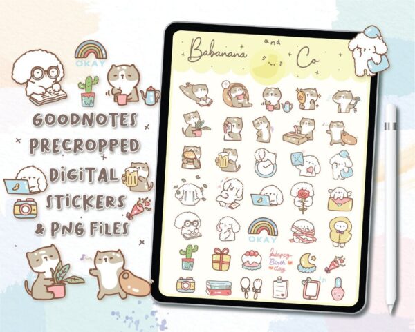 Cute Pet Life digital stickers