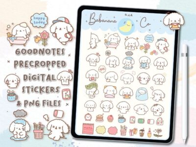 Cute puppy digital stickers