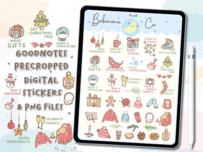 Winter Bucket List Digital Stickers