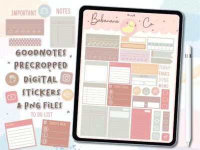 Functional Notepad Digital Stickers