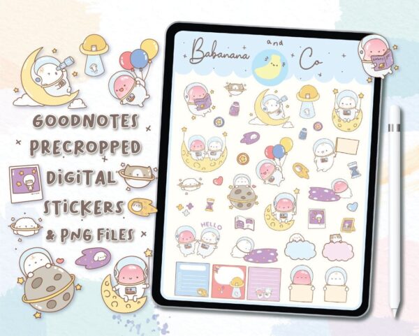 Galaxy digital stickers