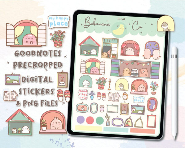 Sweet home  digital stickers