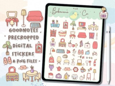 Furniture Icons digital stickers