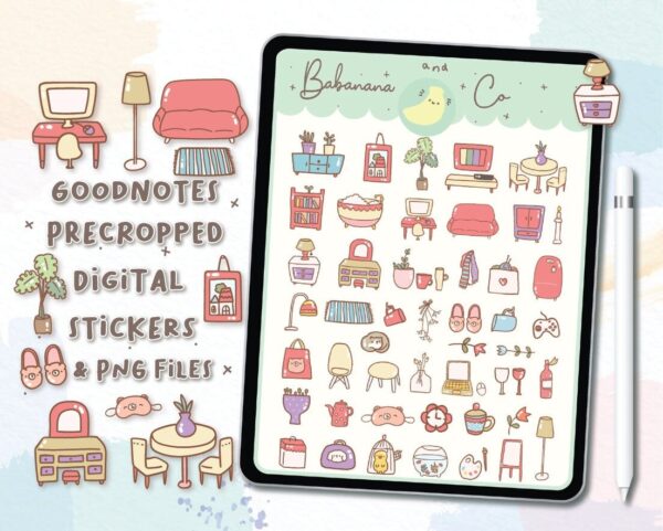 Furniture Icons digital stickers