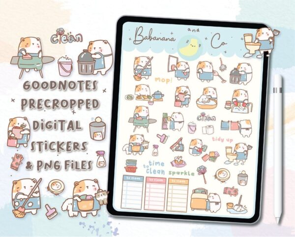 Clean digital stickers