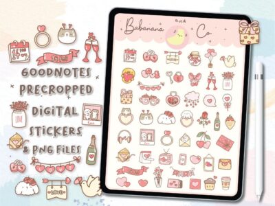 Valentine Icons digital stickers