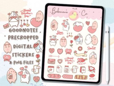 Valentine digital stickers