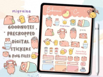 Migraine digital stickers