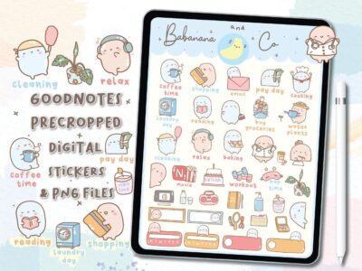 Cute Daily Life digital stickers