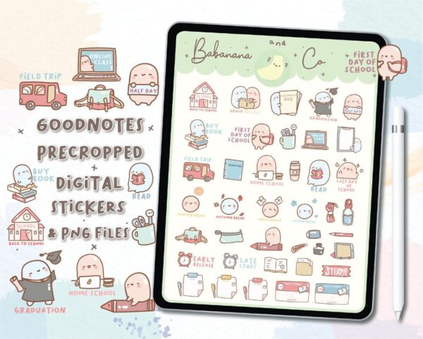 School Planner Icons digital stickers
